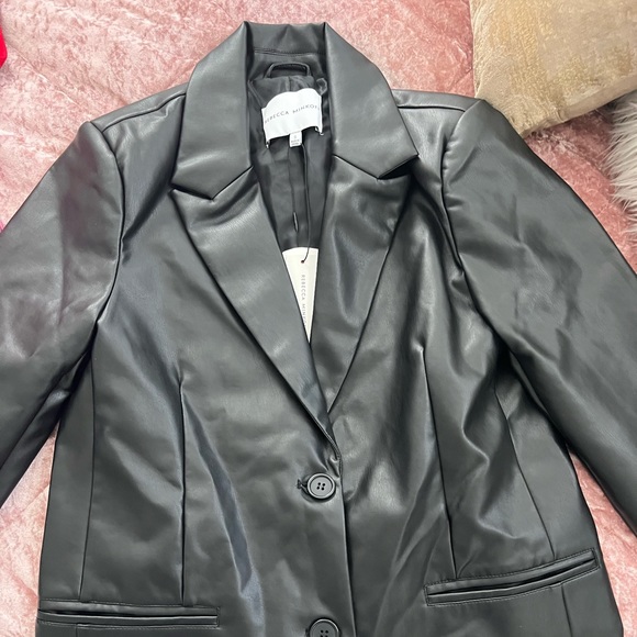 Rebecca Minkoff Black Leather Blazer - Picture 3 of 5